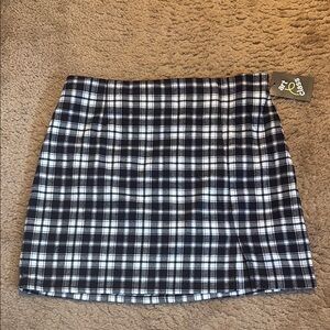 Target Art Class Plaid Mini Skirt in Black and White